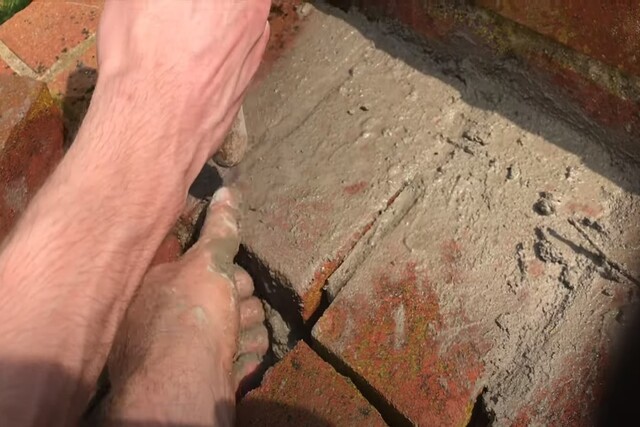 Fixing brick steps of a home